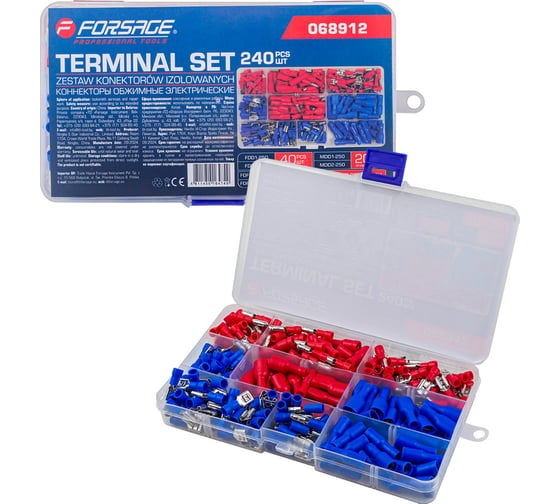 Коннекторы обжимные электрические Forsage 240 шт F-068912(65412) 1
