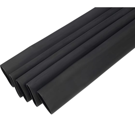 Трубка термоусадочная клеевая Gigant (3:1) 24/8мм, черная, 5шт по 1м G-80141 1