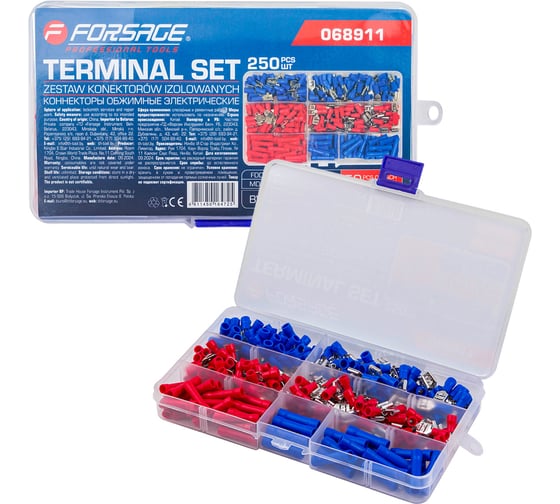 Коннекторы обжимные электрические Forsage 250 шт F-068911(65413) 1