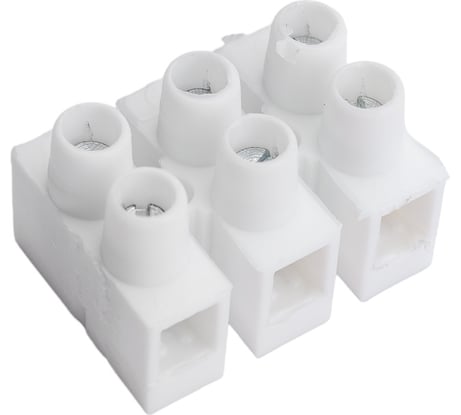 Клемник DKC Полипропилен белый, 3р, 85 град., 450V, 24А, 2,5м.кв. 1шт 43103PL Br