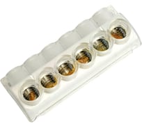 Клемма 6-ти контактная для подключения сетей уличного освещения STEKKER KE10.506 (Al10-50/Cu2,5-35), LD611-6 50216