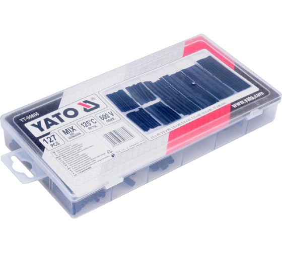 Набор термоусадочной трубки YATO 127 шт YT-06866 377106866 092 1