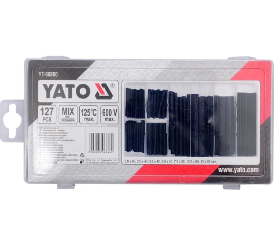 Набор термоусадочной трубки YATO 127 шт YT-06866 377106866 092 1