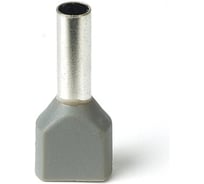 Наконечник HLT Ншви(2) штыревой втулочный изолированный двойной, 4012 серый 20шт. (20уп./уп.) 084-04-429