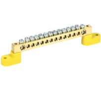 Шина IEK PE земля на двух угловых изоляторах ШНИ-8x12-14-У2-Ж YNN10-812-14C2-K05