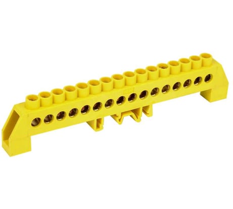 Шина IEK PE земля в комбинированном DIN-изоляторе Стойка ШНИ-8x12-16-КС-Ж YNN10-812-16DP-K05