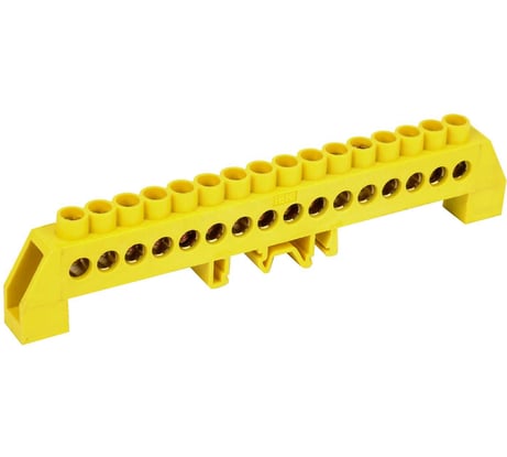 Шина IEK PE земля в комбинированном DIN-изоляторе Стойка ШНИ-8x12-16-КС-Ж YNN10-812-16DP-K05