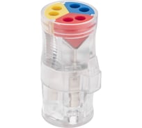 Экспресс-клемма REXANT СМК 2273-2x3R проходная разъемная 3 полюса 3x2-проводная 0,5-2,5мм² (блистер 5 шт/уп) 07-5244-5