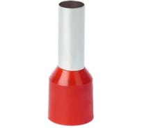 Наконечник-гильза HLT Е1012 1мм2 с изолированным фланцем красный 100шт. (30уп./уп.) 084-04-23