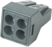 Строительно-монтажная клемма HLT КБМ-774-304 (1.0-2.5мм2) с контактной пастой черной 5шт. (20уп./уп.) 081-20-114