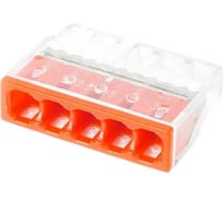 Строительно-монтажная клемма HLT СКМ EU2.5-415 5 отверстия (0.75-2.5мм2) 5шт. (10уп./уп.) 081-20-033