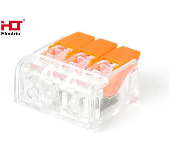 Клеммы рычажковые универсальные HLT КРУ-413 (0.1-2.5 (4.0)мм2) 5шт.(20уп./уп.) 081-29-006
