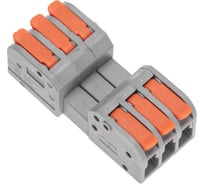 Клемма REXANT СМК 222-423R проходная, разъемная, 3 полюса, серая, 0,2-2,5/4мм² блистер 5 шт/уп 07-5263-5