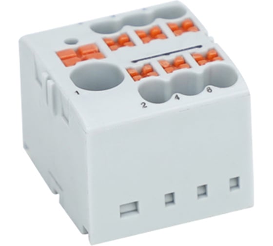 Блок распределительный CONTA JPTFIX6/6x2.5 GRAY-5, БЛОК РАСПРЕДЕЛИТЕЛЬНЫЙ, упаковка 5 шт 00-00013328