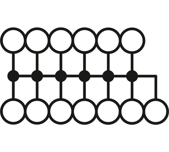 Блок распределительный CONTA JPTFIX6/12x2.5 GRAY-5, БЛОК РАСПРЕДЕЛИТЕЛЬНЫЙ, упаковка 5 шт 00-00013331