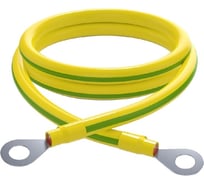 Проводник заземляющий медный PRO-lotki.ru PZM6-200 сечение S6 мм, кольцо под винт М6 L=200 (2 шт.) TLS56491