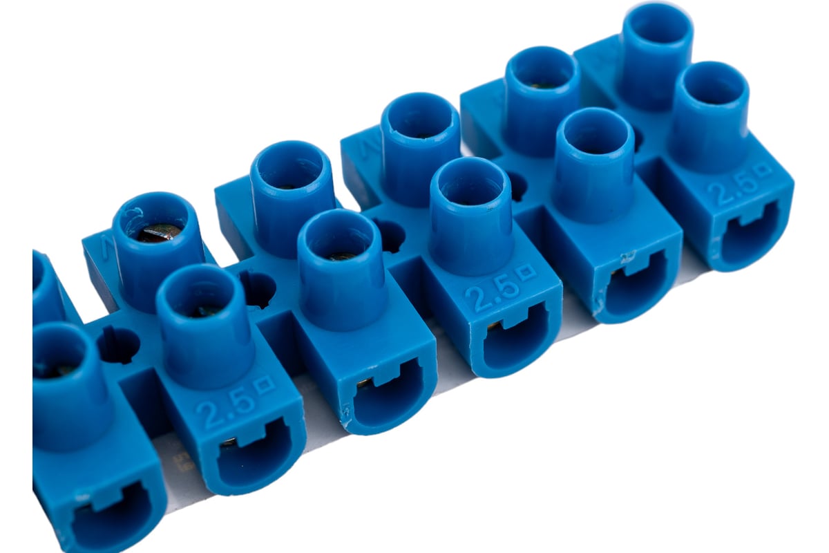 Контактный зажим IEK винтовой ЗВИ-3 н г 1,0-2,5мм2 12пар синий UZV6-003 ...