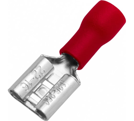 Разъем кабельный плоский Vell изолированный «мама», РПИ-М 1,5-6,3, 100 шт VLrpim-1.5-6.3 1379572 1