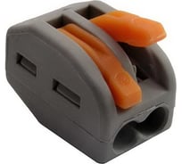 Клемма Ruichi зажимная соединительная 2-контактная 222-412, 24 А, 250 В, PA66, упаковка 5 шт. 115408