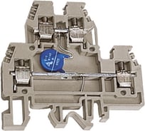 2х уровневый проходной зажим DKC, DAS.4 V120, бежевый 4 кв.мм с варистором между уровнями ZDSV120 99608