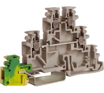 Проходной зажим DKC TDE.2, 2 уровня, земля, бежевый, 2,5 кв.мм ZTL500 100491