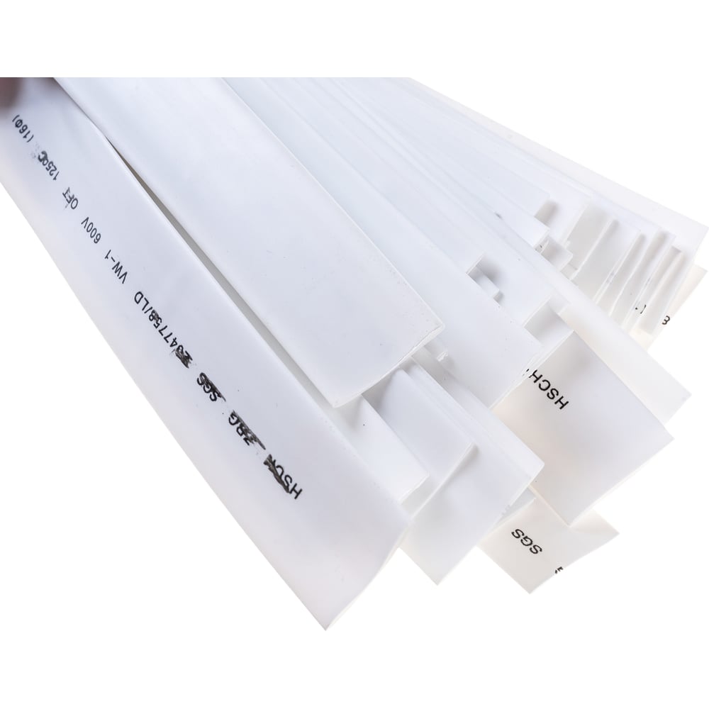 Трубка ТУТ АБК-СИЛА диаметр-16/8 мм белая нарезка по 1м 50м/упаковка ...