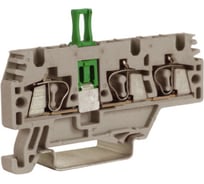 Проходной зажим DKC, HMM.2 1 2 SGR, 1 ввод 2 вывода, серый 2,5 кв.мм, с размыкателем ZHMS20GR 99775