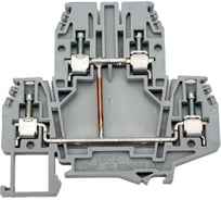 Проходной зажим DKC, DBC.2 CIGR, серый 2 уровня 2,5 кв.мм, с перемычкой между уровням 1шт ZDB117GR