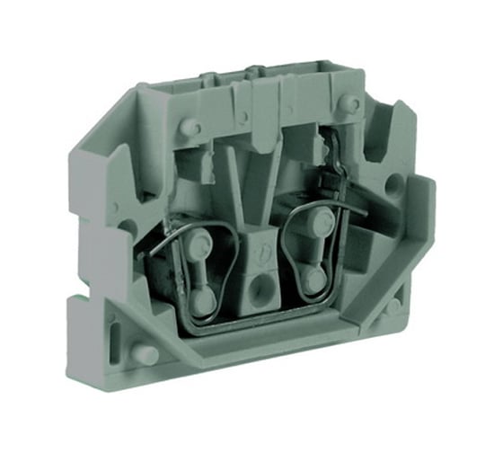 Мини зажим DKC HPP.2GR, проходной, 2,5 кв.мм, серый 10шт ZHP170GR 1