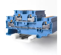 Клемма KLR /RYK 4 D BU-V0 4mm2/Синий/класс горючести V0 (НУ=50шт) 1251041V