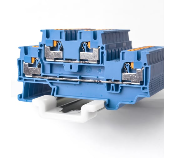 Клемма KLR /RYK 4 D BU-V0 4mm2/Синий/класс горючести V0 (НУ=50шт) 1251041V 1