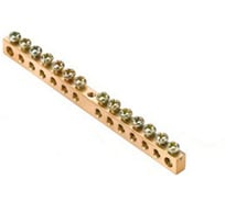 Шина АО КЗОЦМ N нулевая 6х9мм 8/1 (8групп/крепеж по центру) 10 шт ШН-69-8-1