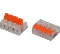 Клемма ЭРА NO-225-351 универсальная 221-414 компактная с рычагами 4 проводная 0.2-4 мм2 (упаковка 20 шт.) Б0067923