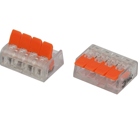 Клемма ЭРА NO225351 универсальная 221414 компактная с рычагами 4проводная 0.24 мм2 (упаковка 20 шт.) Б0067923 1