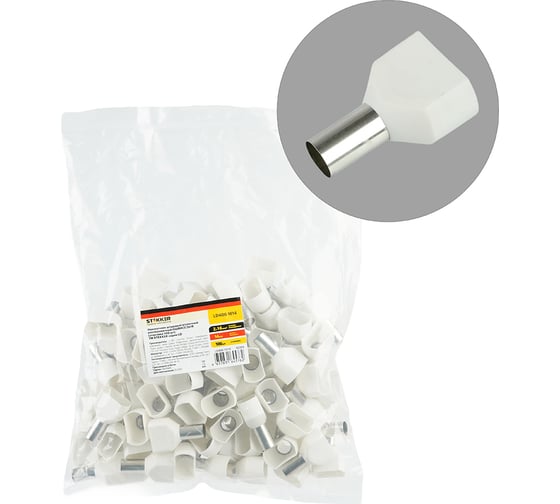 Наконечник штыревой втулочный изолированный STEKKER LD406-1614 НШВИ(2) 16-14 ( 50394 1