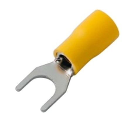 Вилочная изолированная клемма Nord-Yada 6.5мм 4-6кв.мм (желтая) 906351