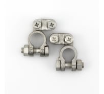 Клемма АКБ Nord-Yada латунь 2шт прижимная планка до 50мм Л(-) П(+) ТМ Nord YADA 909916