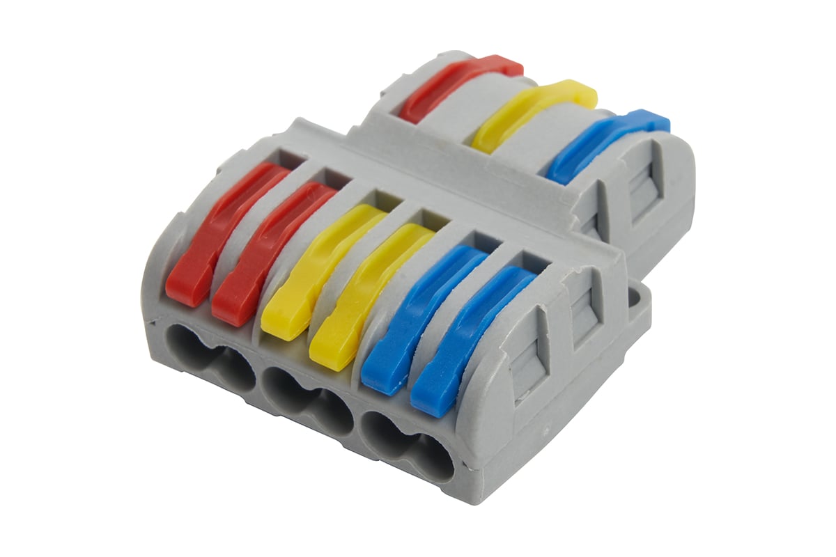 Строительно-монтажная клемма STEKKER для подключения фазных проводников ...