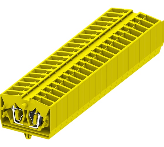 Клемма SUPU TB 1-1 боковое подключение, с защелкивающимися ножками, сечение 2,5 мм. кв., желтый, 100 шт 254315 1