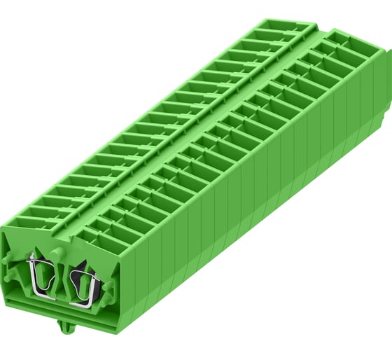 Клемма SUPU TB 1-1 боковое подключение, с защелкивающимися ножками, сечение 2,5 мм. кв., зеленый, 100 шт 254316 1