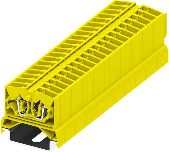 Клемма SUPU TB 1-1 на DIN-35, фронтальное подключение, сечение 2,5 мм. кв., желтый, 100 шт 254375 1