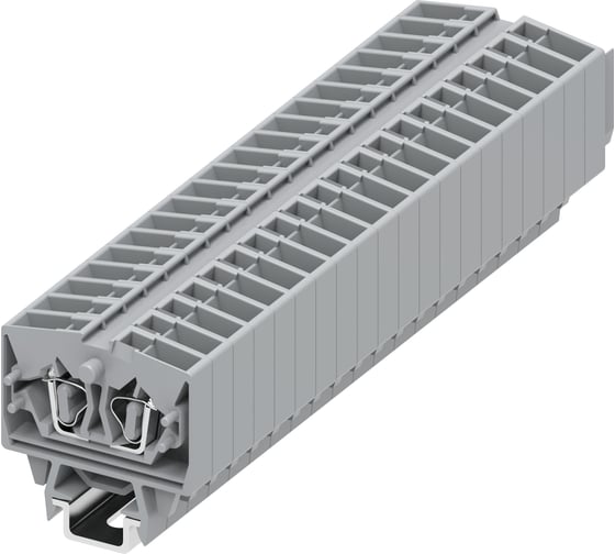 Клемма SUPU TB 1-1 на DIN-15, фронтальное подключение, сечение 2,5 мм. кв., серый, 100 шт 254361 1