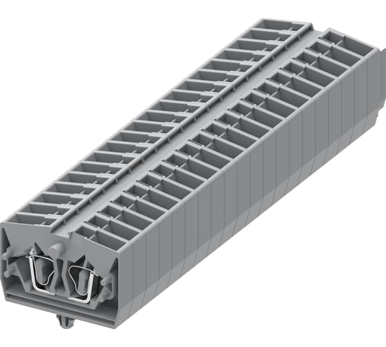 Клемма SUPU TB 1-1 боковое подключение, с защелкивающимися ножками, сечение 2,5 мм. кв., серая, 100 шт 254311 1