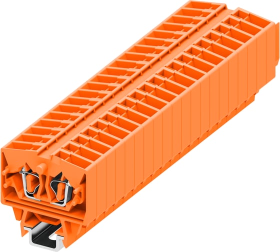 Клемма SUPU TB 1-1 на DIN-15, фронтальное подключение, сечение 2,5 мм. кв., оранжевый, 100 шт 254362 1