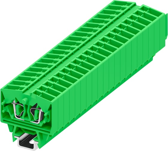 Клемма SUPU TB 1-1 на DIN-15, фронтальное подключение, сечение 2,5 мм. кв., зеленый, 100 шт 254366 1