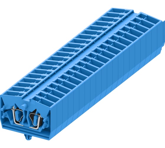 Клемма SUPU TB 1-1 боковое подключение, с защелкивающимися ножками, сечение 2,5 мм. кв., синий, 100 шт 254314 1