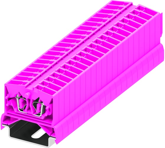 Клемма SUPU TB 1-1 на DIN-35, фронтальное подключение, сечение 2,5 мм. кв., розовый, 100 шт 254379 1
