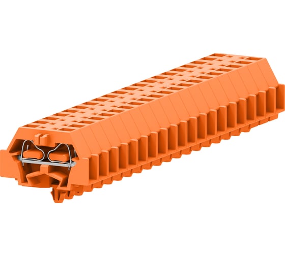 Клемма SUPU TB 1-1 с боковым подключением, с защелкивающимися ножками, оранжевая, 100 шт 241312 1