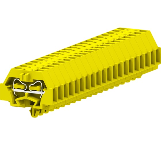 Клемма SUPU TB 1-1 с боковым подключением, с защелкивающимися ножками, сечение 1,5 мм. кв., желтая, 100 шт 240315 1
