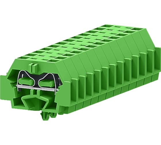Клемма SUPU TB 1-1 с боковым подключением, с защелкивающимися ножками, зеленая, 100 шт 242316 1